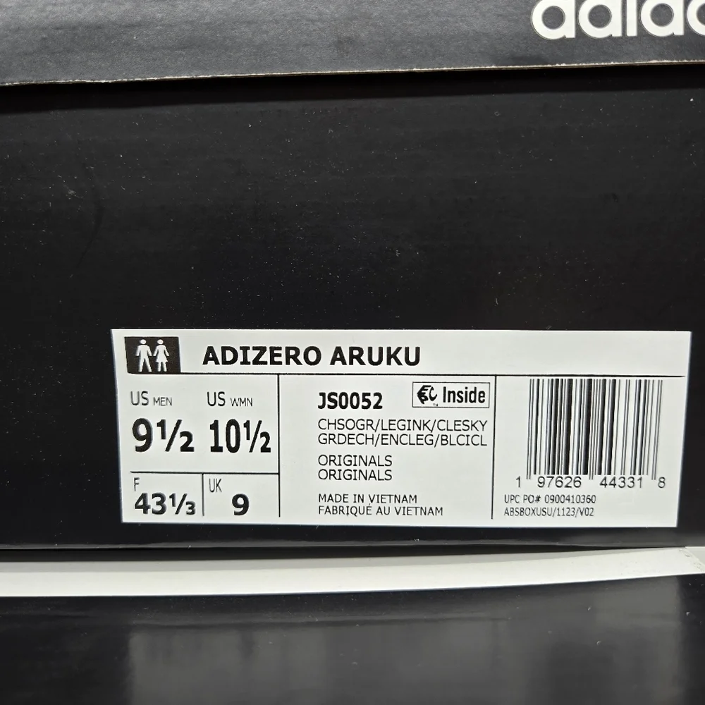 New adidas Adizero Aruku Charcoal Solid Grey JS0052 Men's Shoes Size 9.5
